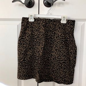Sparkly Leopard Print Mini Skirt
